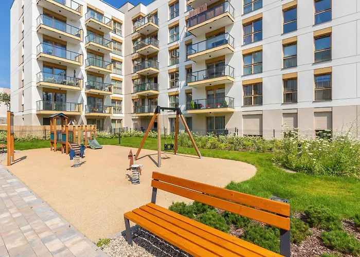 Spacious In With Sauna, Gym, Parking And Desk By Renters Prestige Daire Gdansk